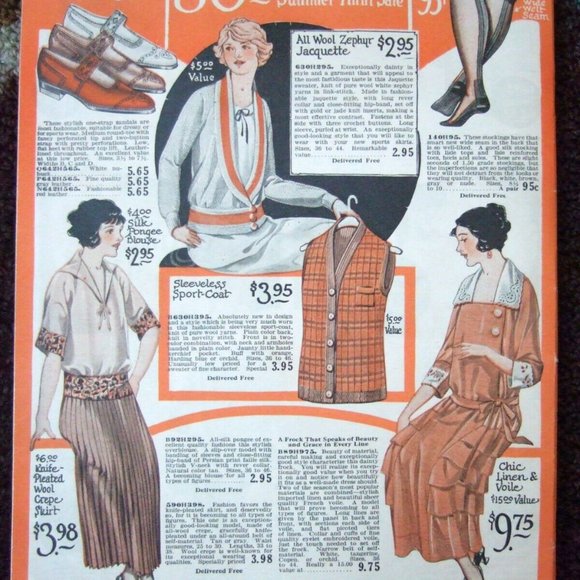 Gimbels CATALOG - SUMMER THRIFT 1922-1923 fashion, homewares, WATCHES, PENS +++ - Picture 2 of 5